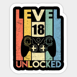 Level 18  18th Video  Birthday Sticker